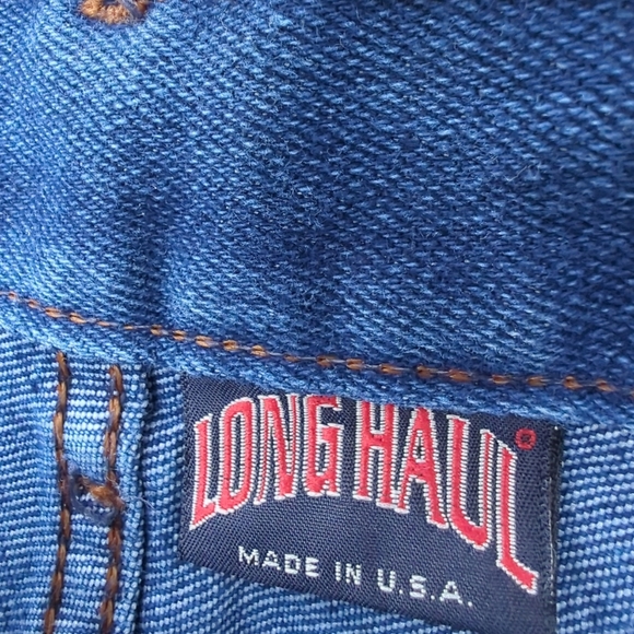 Vintage Long Haul Mens Full Cut Jeans 48x28.5 Blue Dark Wash Made USA - Picture 4 of 11